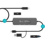 j5create Wormhole Switch JCH462 USB Hub - USB Type A, USB Type C - 640 MB/s - Notebook, Keyboard, Mouse, Desktop, Tablet, Webcam, Camera, Flash Drive - Space Gray - Soundz Store AUSTRALIA