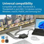 Kensington MD120U4 USB4 Docking Station for Monitor, Notebook, Tablet - 100 W - Black - Portable - Soundz Store AUSTRALIA