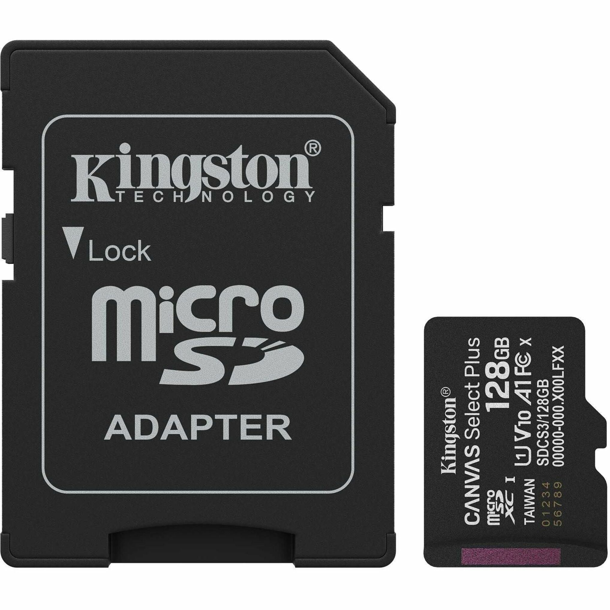 Kingston Canvas Select Plus 128 GB Class 10/UHS-I (U1) V10 microSDXC - 1 - Soundz Store AUSTRALIA