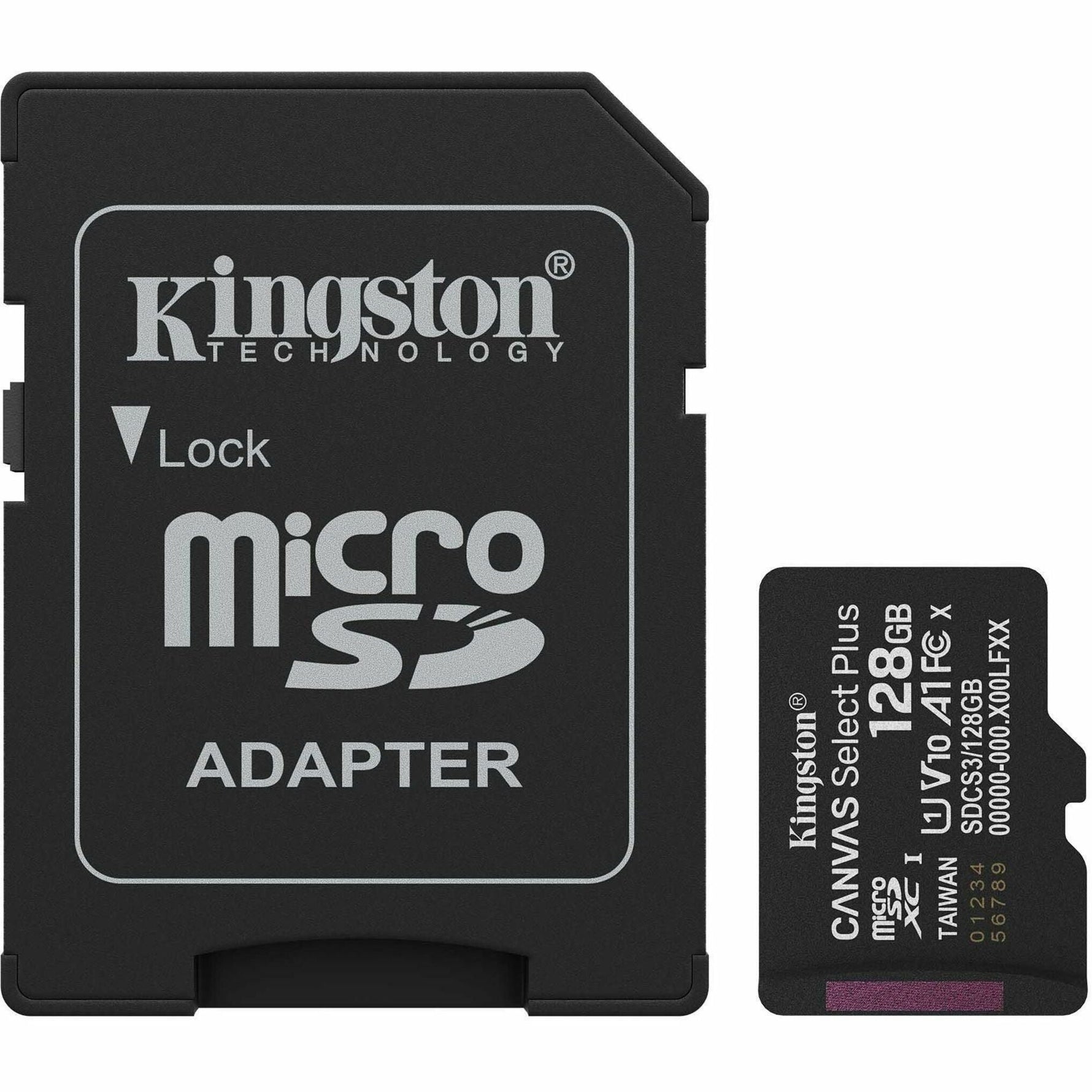 Kingston Canvas Select Plus 128 GB Class 10/UHS-I (U1) V10 microSDXC - 1 - Soundz Store AUSTRALIA