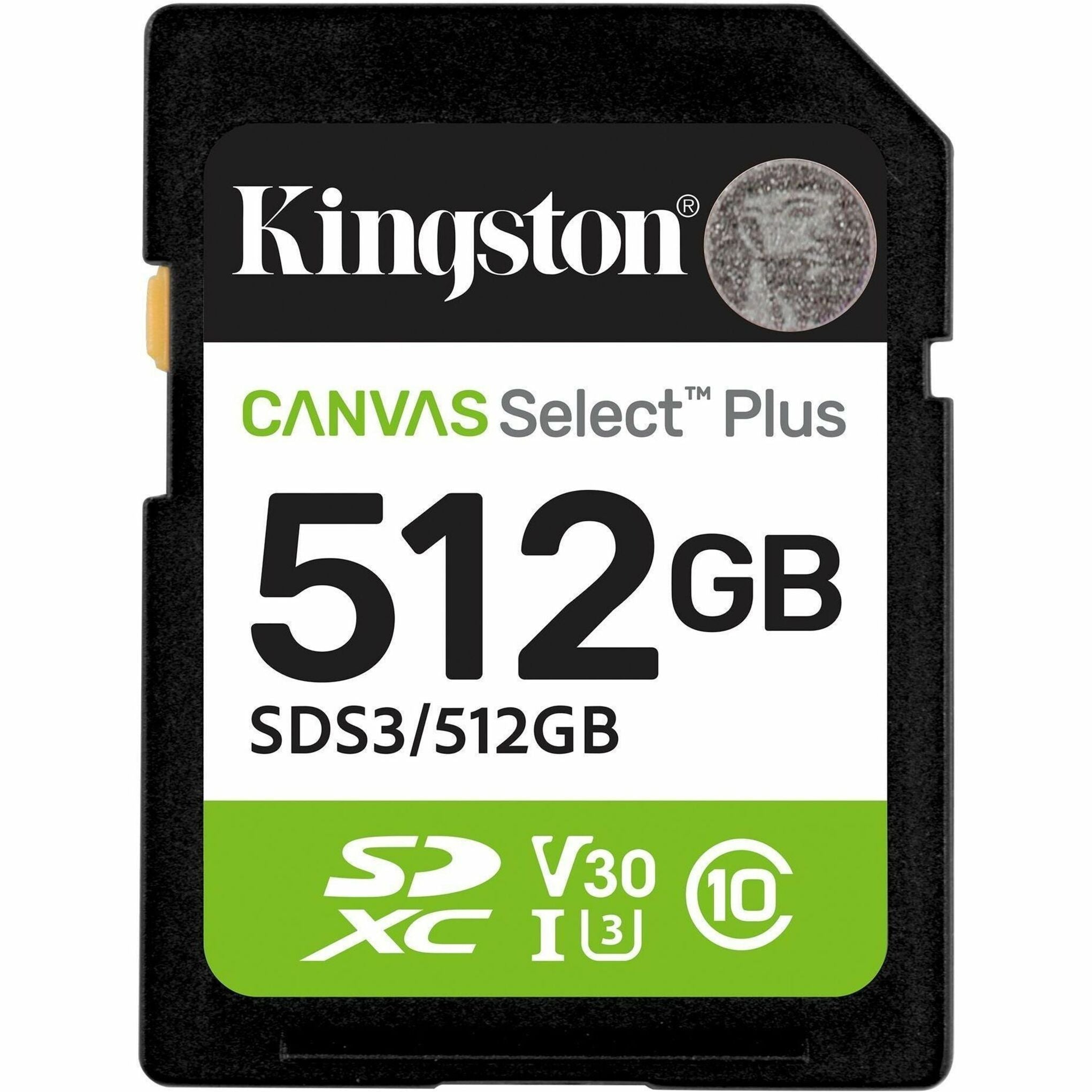 Kingston Canvas Select Plus 512 GB Class 10/UHS-I (U3) V10 SDXC - 1 - Soundz Store AUSTRALIA