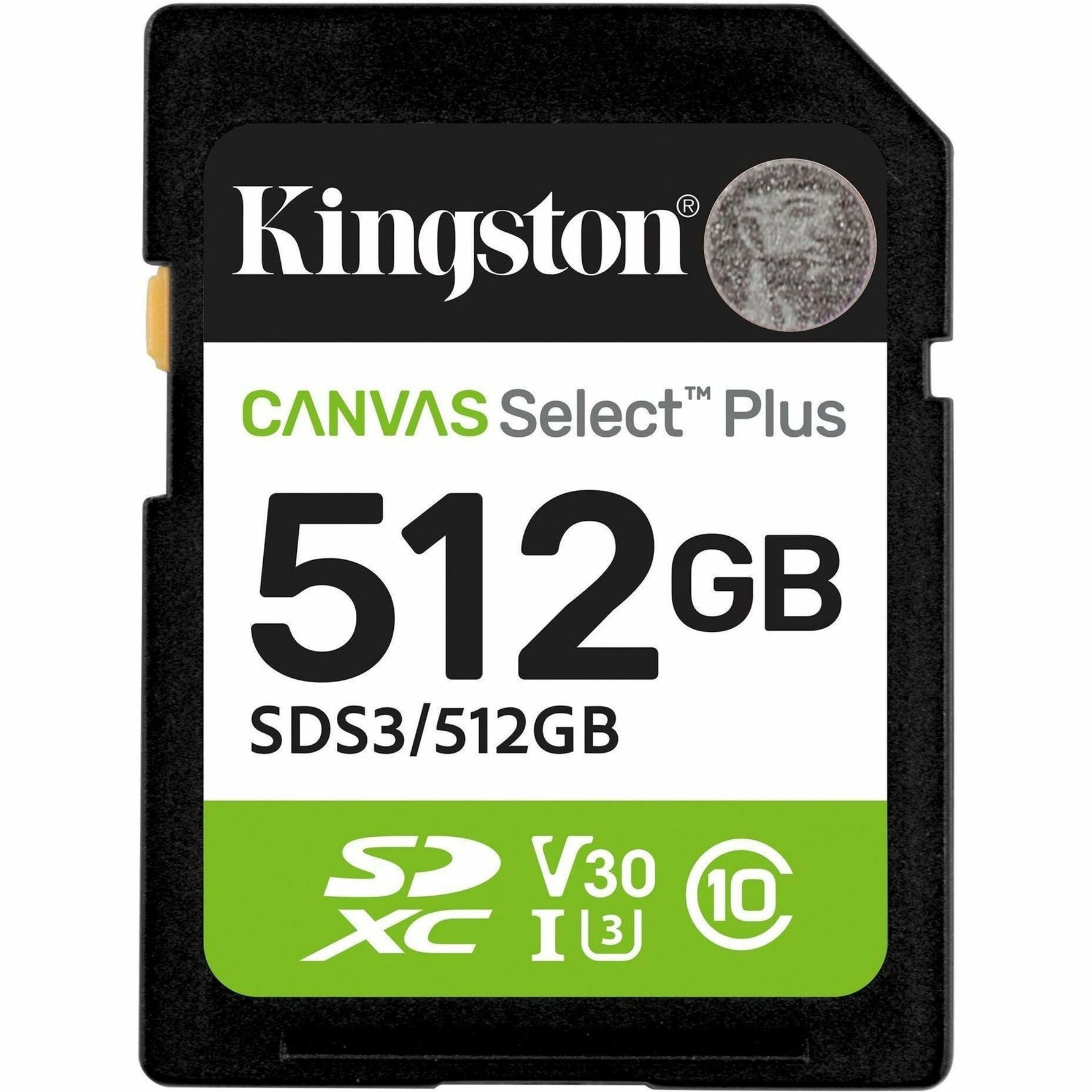 Kingston Canvas Select Plus 512 GB Class 10/UHS-I (U3) V10 SDXC - 1 - Soundz Store AUSTRALIA