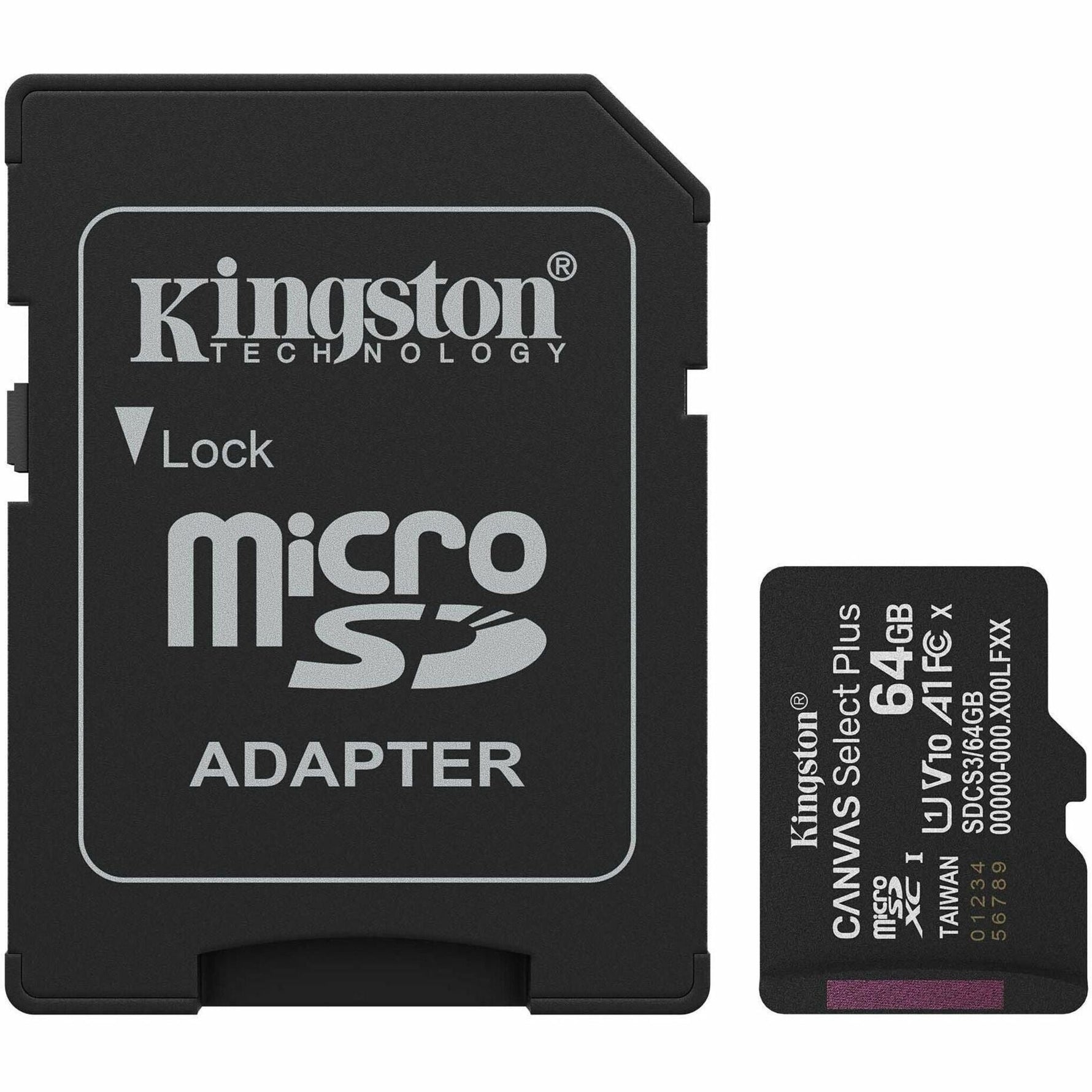 Kingston Canvas Select Plus 64 GB Class 10/UHS-I (U1) V10 microSDXC - Soundz Store AUSTRALIA