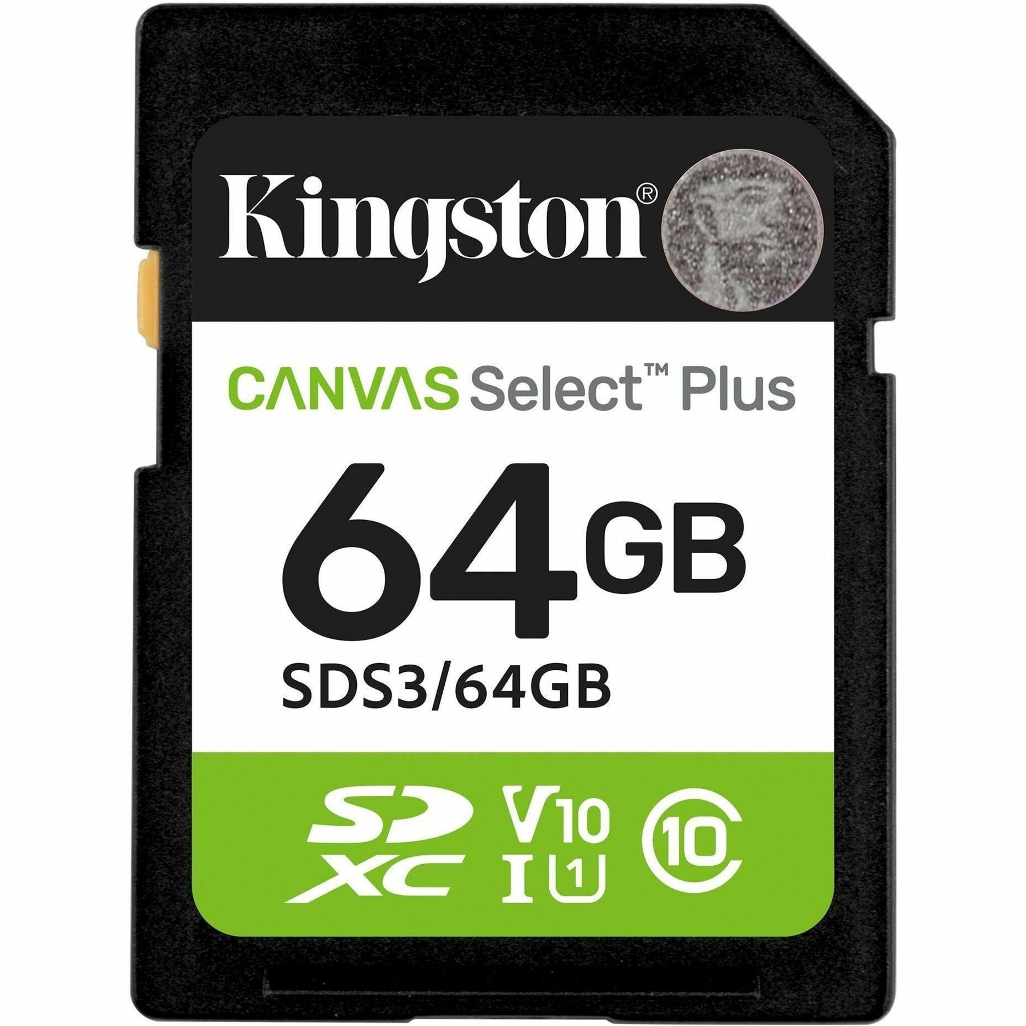 Kingston Canvas Select Plus 64 GB Class 10/UHS-I (U1) V10 SDXC - Soundz Store AUSTRALIA