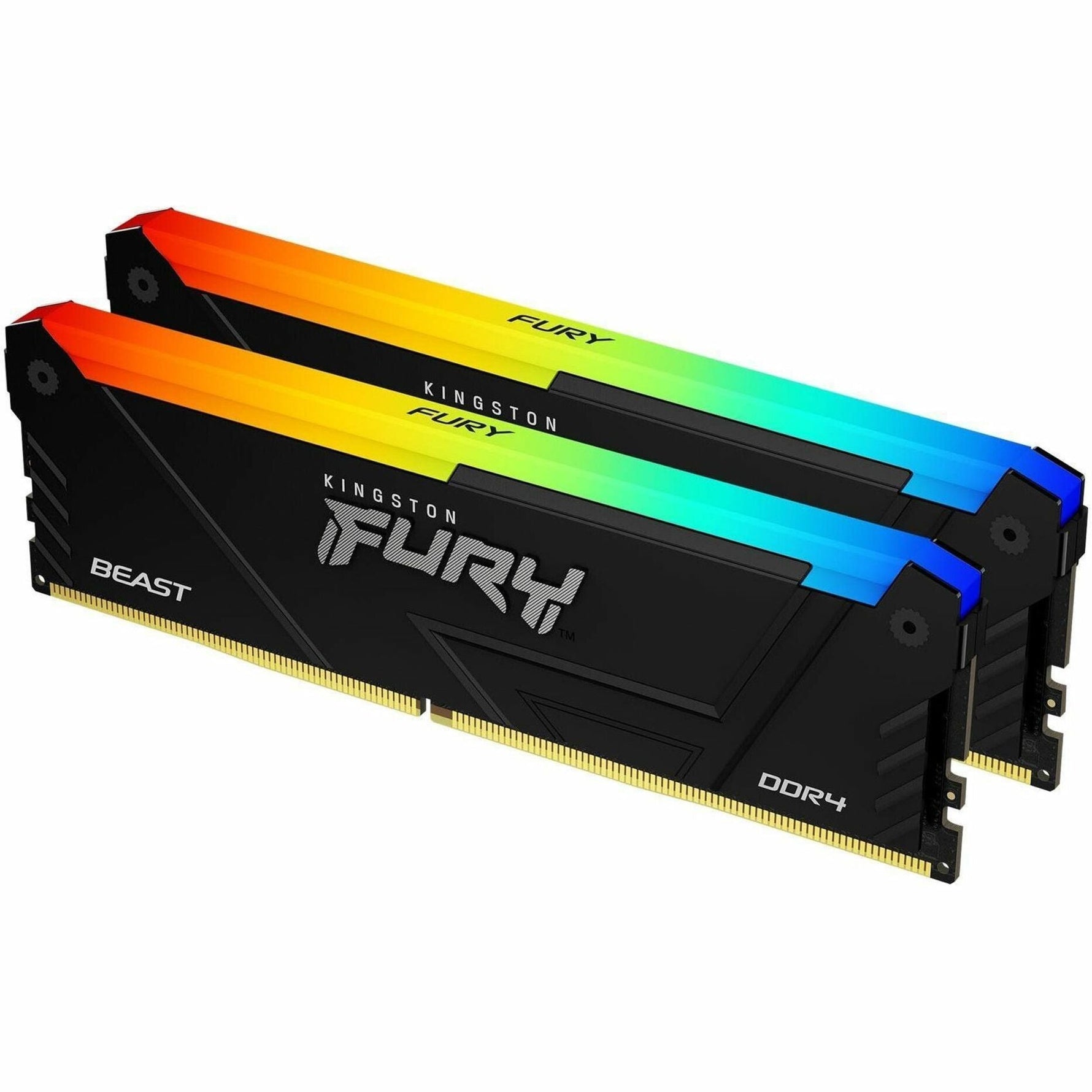 Kingston FURY Beast RAM Module - 32 GB (2 x 16GB) - RGB - DDR4-3200/PC4-25600 DDR4 SDRAM - 3200 MHz - CL16 - 1.35 V - Retail - Soundz Store AUSTRALIA