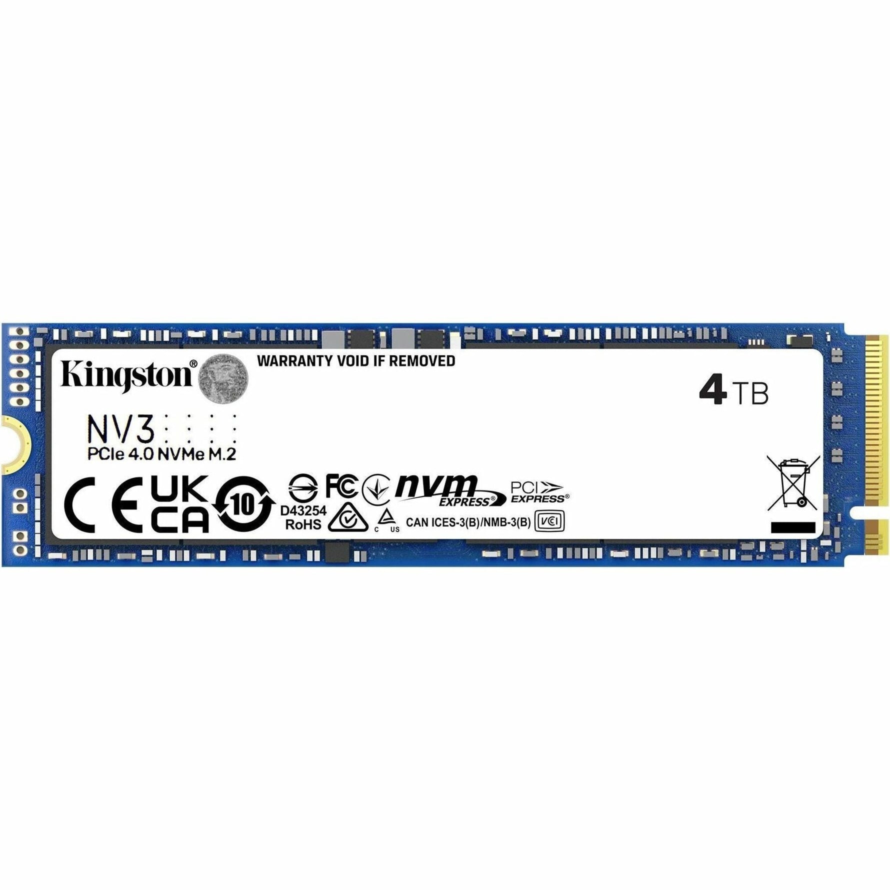 Kingston NV3 4 TB Solid State Drive - M.2 2280 Internal - PCI Express NVMe (PCI Express NVMe 4.0 x4) - Soundz Store AUSTRALIA