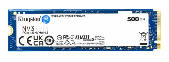 Kingston NV3 500 GB Solid State Drive - M.2 2280 Internal - PCI Express NVMe (PCI Express NVMe 4.0 x4) - Soundz Store AUSTRALIA