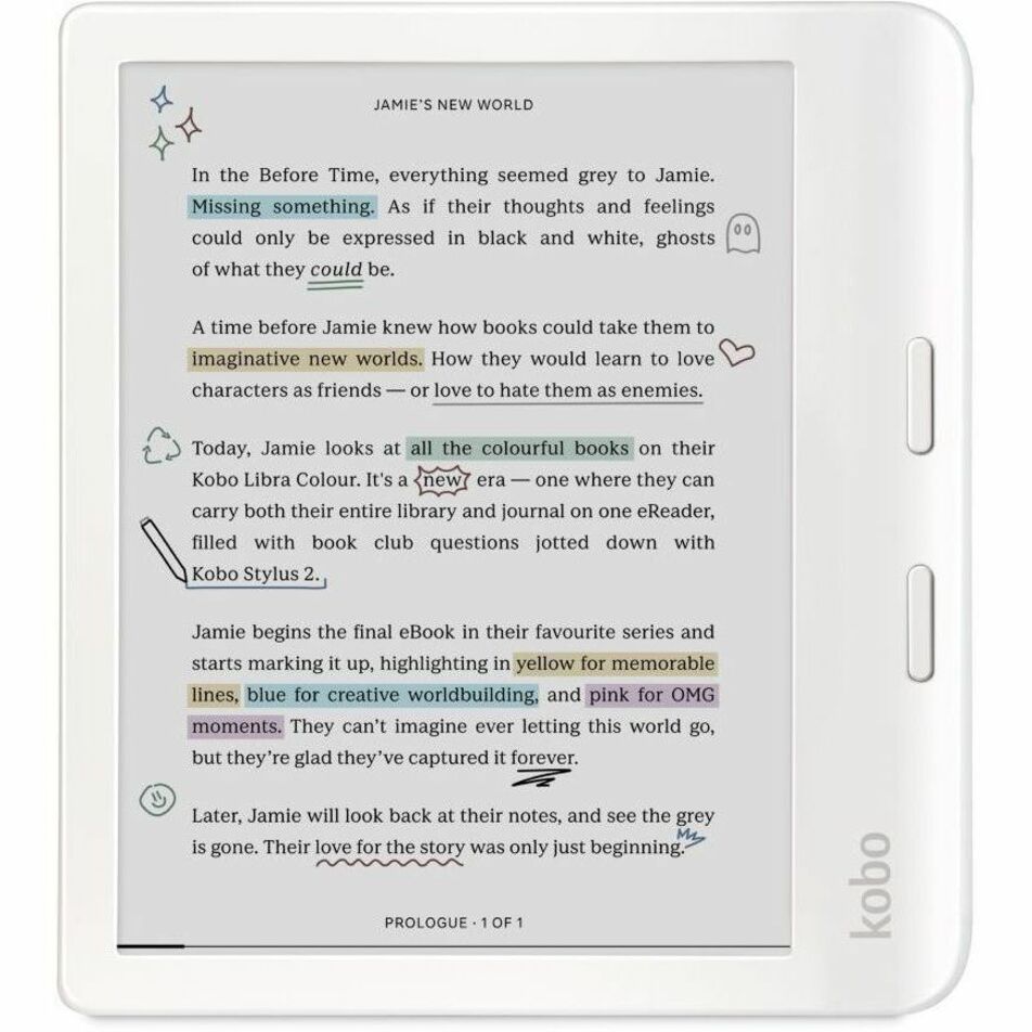 Kobo Libra Colour Digital Text Reader - White - Soundz Store AUSTRALIA