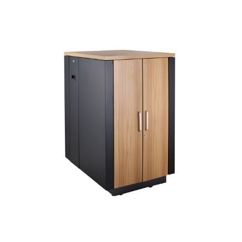 LDR Assembled Soundproof 24U Cabinets ( Black and Wood Color), 6 Pcs Low Noise Fans,2pcs Side Panels, Lockable And Removable Barrel Locking. - Soundz Store AUSTRALIA
