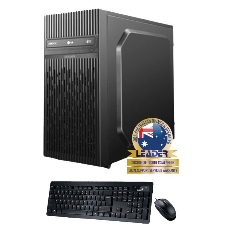 Leader Visionary 558 Desktop, Intel i5-12400 CPU, 16GB DDR5, 500GB M.2 NVMe SSD, 450W PSU, B760 Chipset, Windows 11 Home, 1 Year Warranty - Soundz Store AUSTRALIA