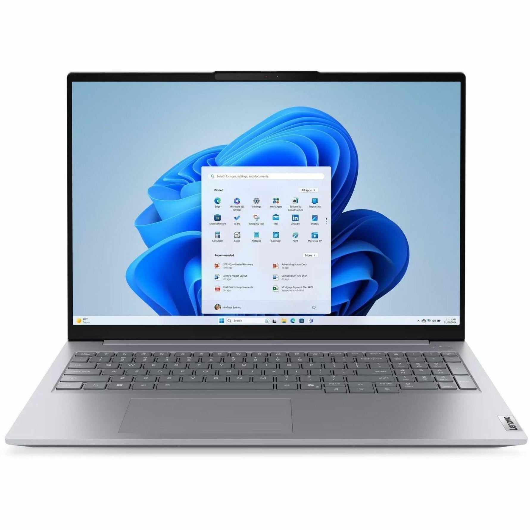 Lenovo ThinkBook 16 G8 IAL 21SK006TAU 16' Notebook - WUXGA - 60 Hz - Intel Core Ultra 7 255H - 32 GB - 512 GB SSD - English Keyboard - Arctic Gray - Soundz Store AUSTRALIA