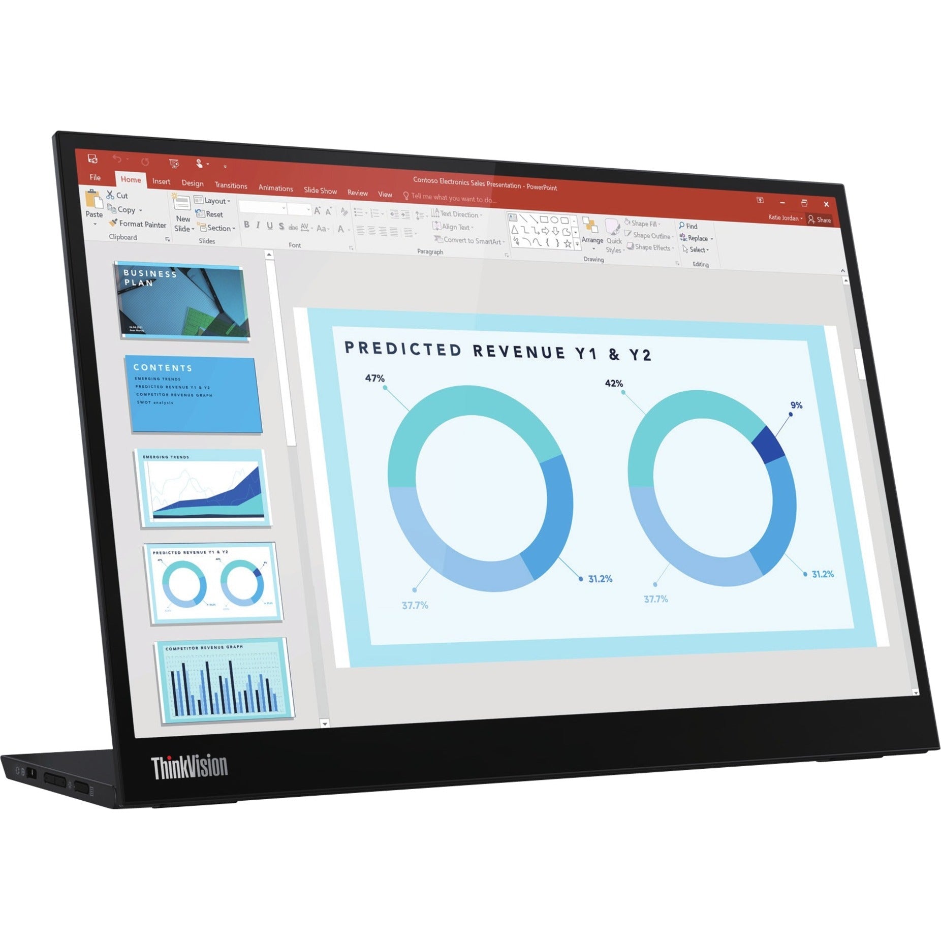 Lenovo ThinkVision M14d 14' Class LED Monitor - 16:10 - Raven Black - Soundz Store AUSTRALIA