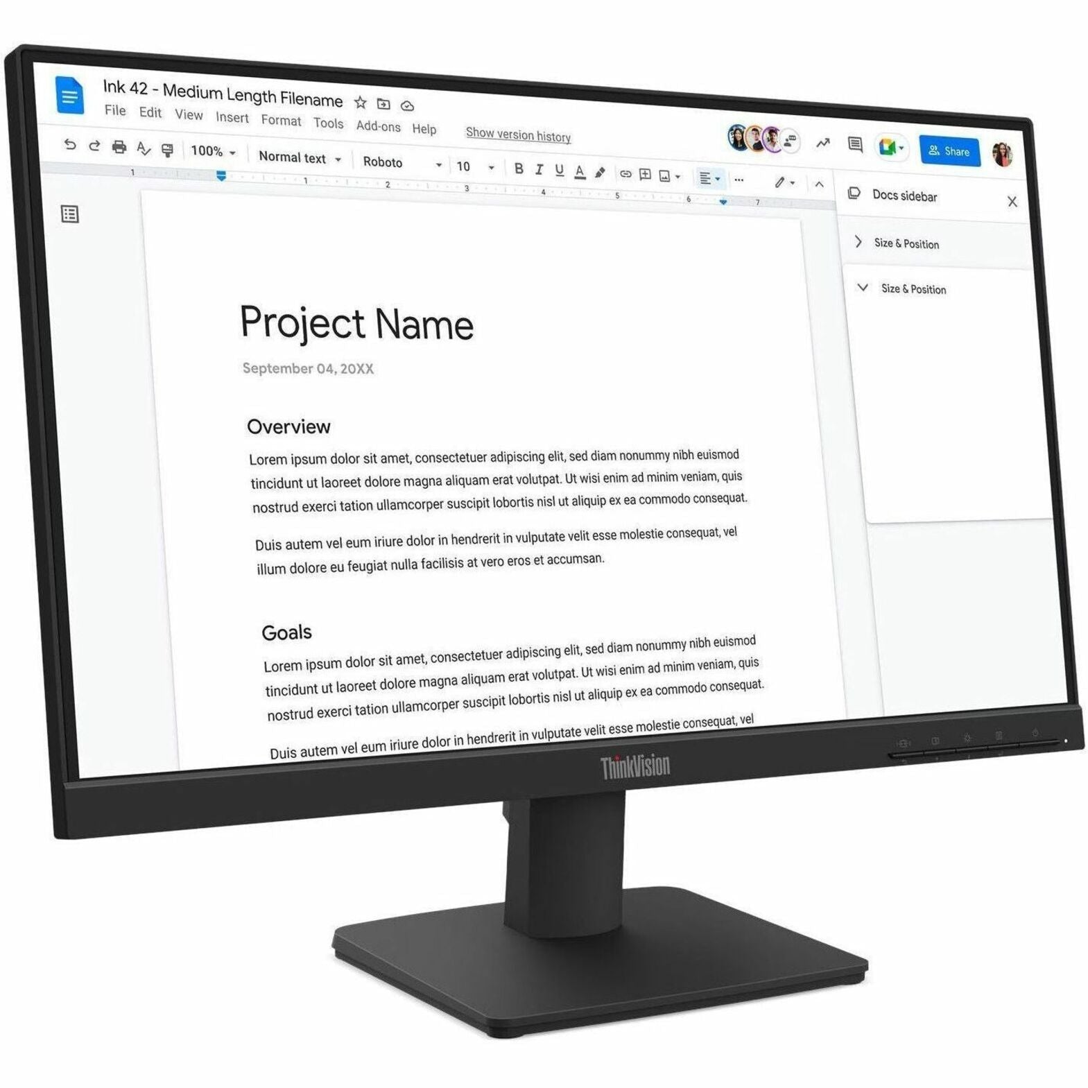 Lenovo ThinkVision S22-4e 22' Class Full HD LED Monitor - 16:9 - Raven Black - Soundz Store AUSTRALIA