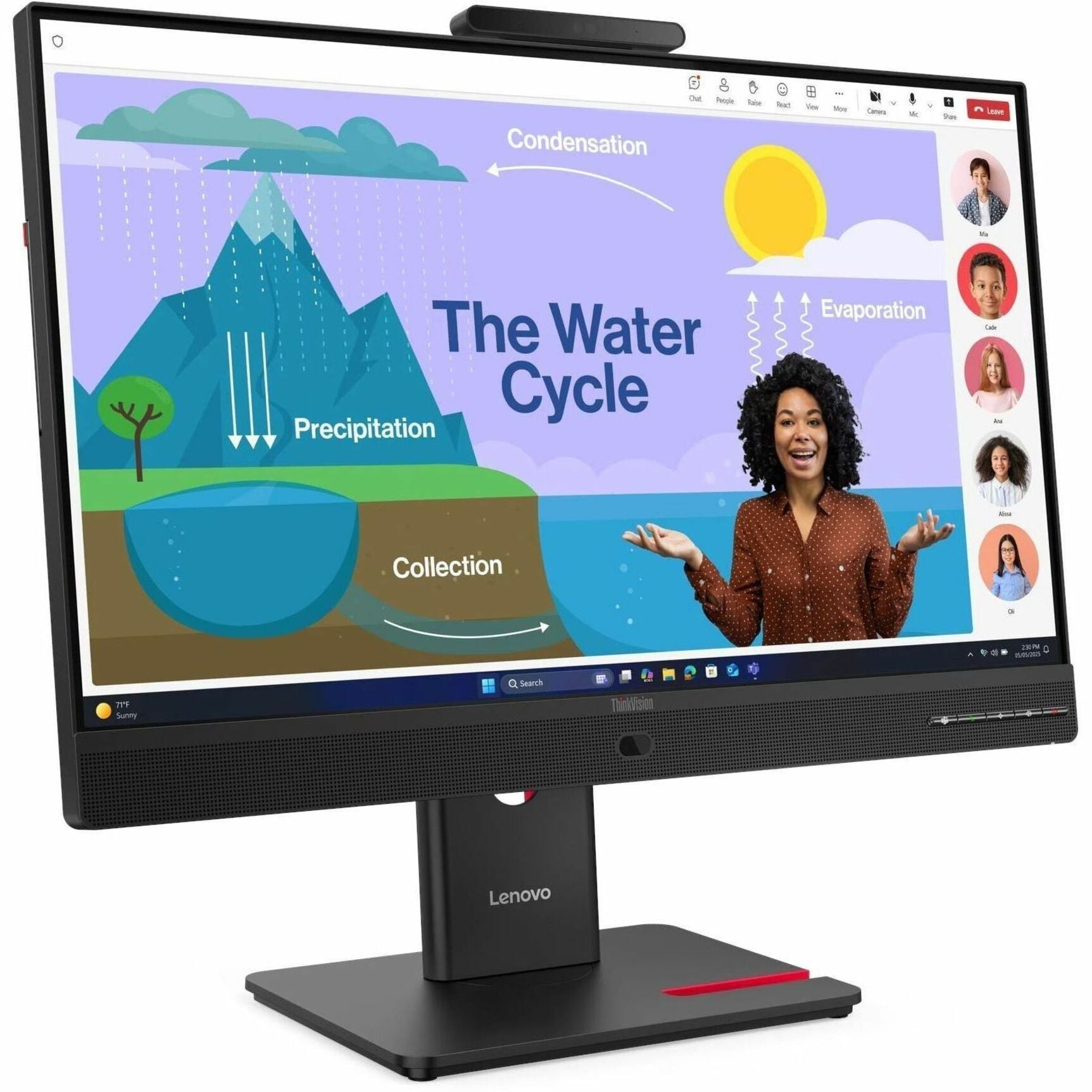Lenovo ThinkVision T24D-4v 24' Class Webcam Full HD LED Monitor - 16:9 - Eclipse Black - Soundz Store AUSTRALIA