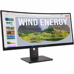 Lenovo ThinkVision T34WD-40 34' Class UW-QHD Curved Screen LED Monitor - 21:9 - Eclipse Black - Soundz Store AUSTRALIA