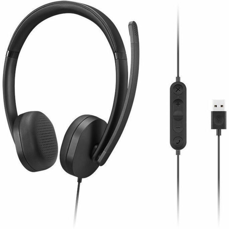 Lenovo Wired On-ear, Over-the-head Stereo Headset - Black - Soundz Store AUSTRALIA