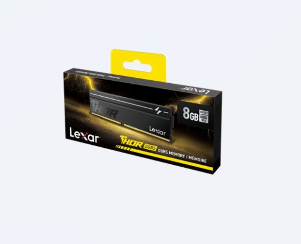 Lexar LD5U08G60C380V-RGS DDR5 UDIMM 8GB 6000 MT/s 1.35V CL38 THOR G2 OC Black - Soundz Store AUSTRALIA