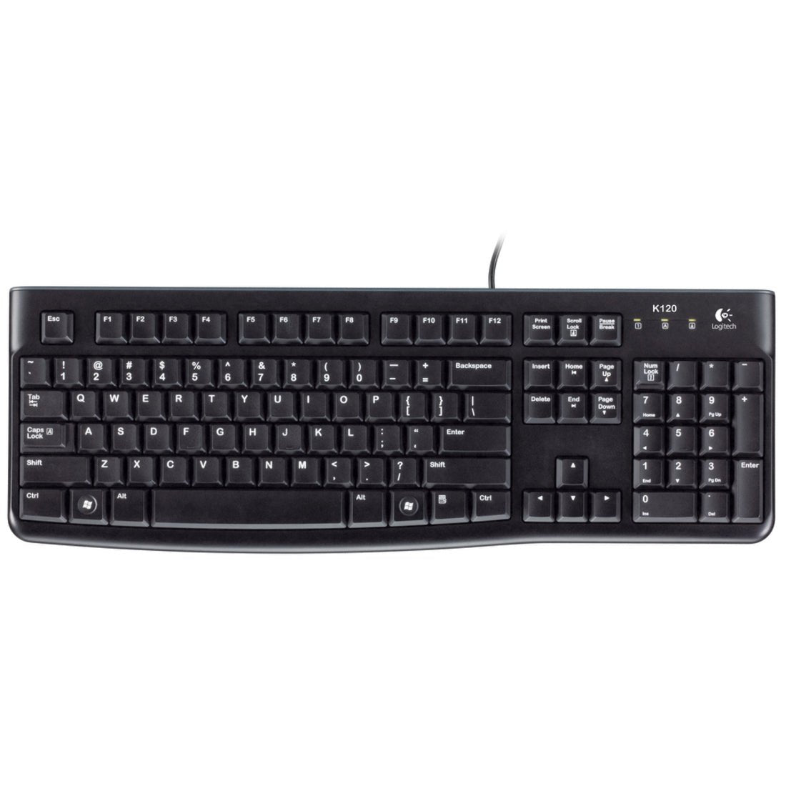 Logitech K120 Keyboard - Cable Connectivity - USB Interface - Black - Soundz Store AUSTRALIA