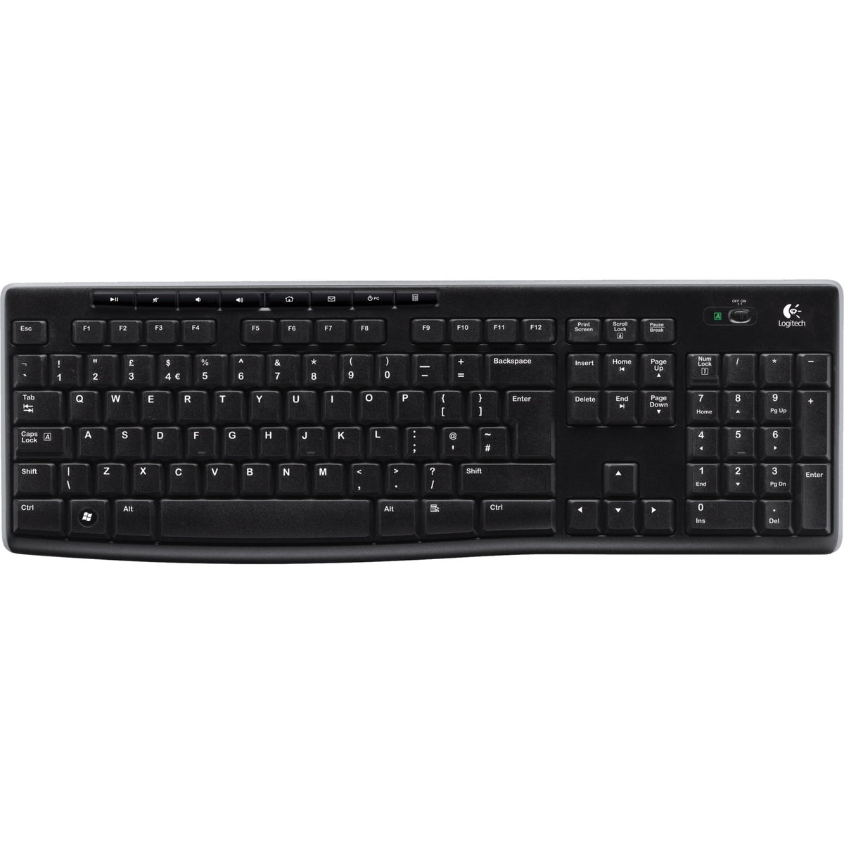 Logitech K270 Keyboard - Wireless Connectivity - USB Interface - Black - Soundz Store AUSTRALIA