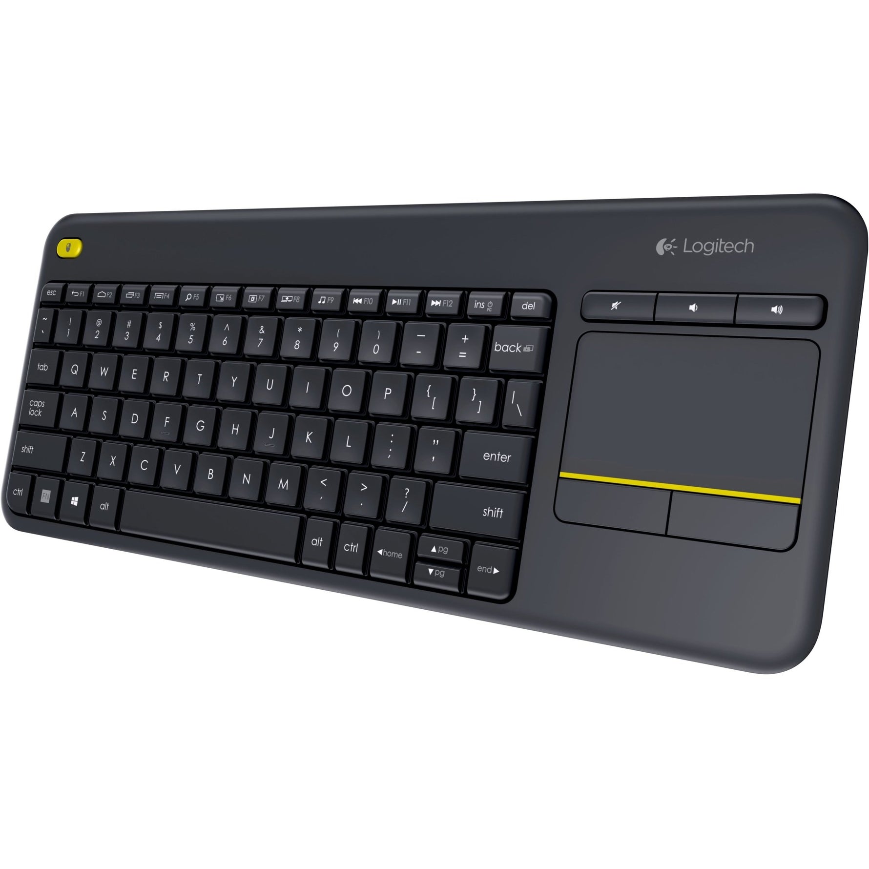 Logitech K400 Plus Keyboard - Wireless Connectivity - USB Interface - TouchPad - QWERTY Layout - Black - Soundz Store AUSTRALIA