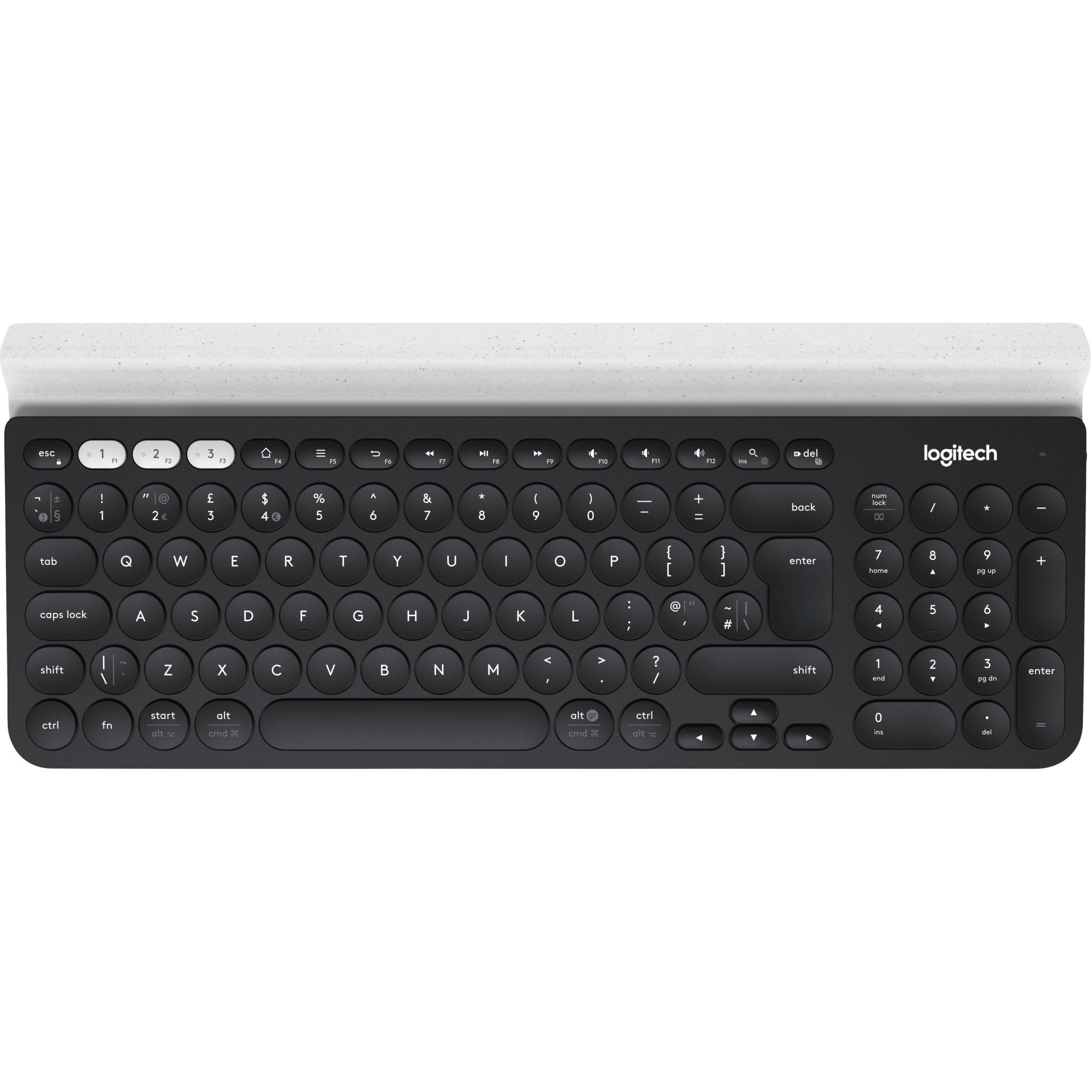 Logitech K780 Keyboard - Wireless Connectivity - USB Interface - QWERTY Layout - White - Soundz Store AUSTRALIA