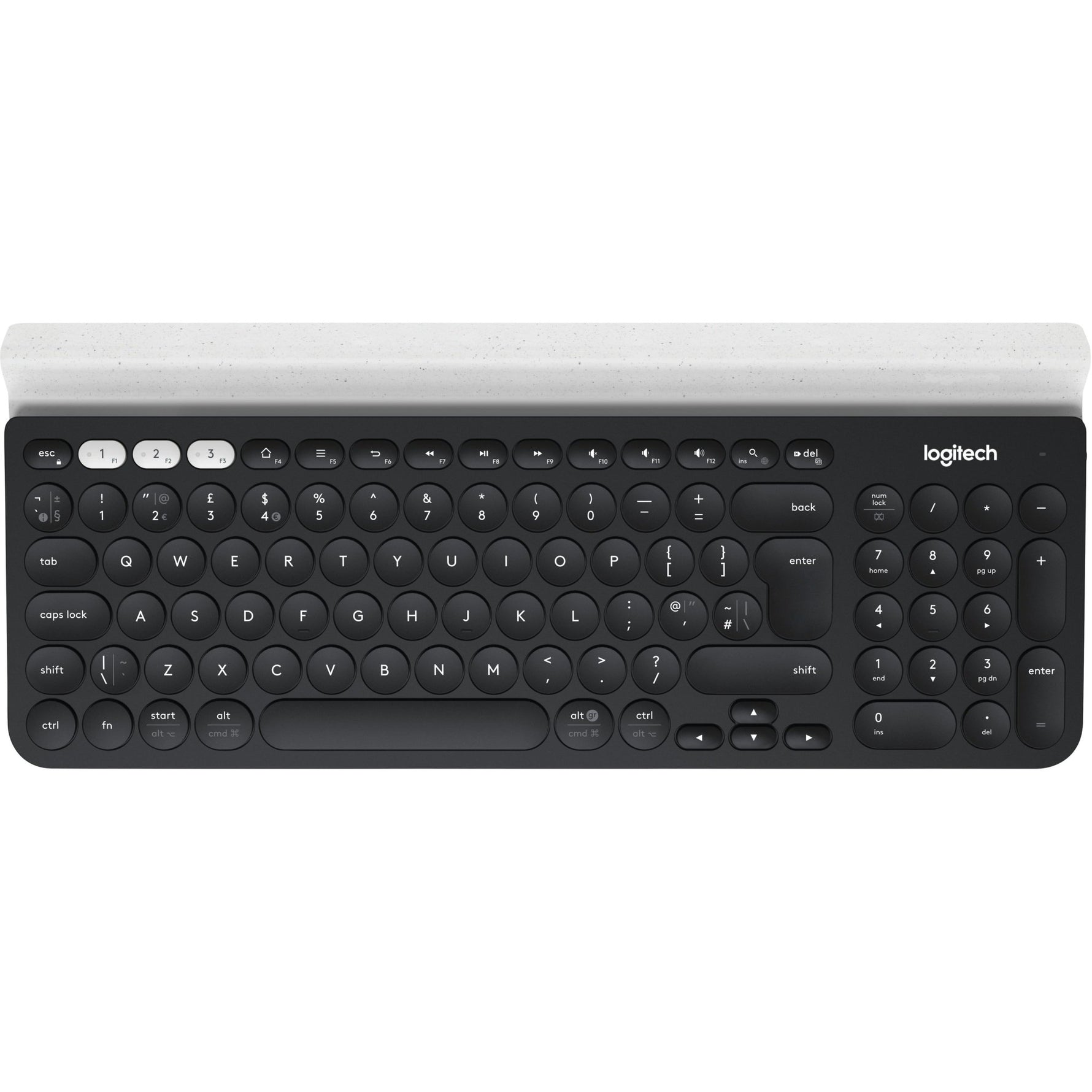 Logitech K780 Keyboard - Wireless Connectivity - USB Interface - QWERTY Layout - White - Soundz Store AUSTRALIA