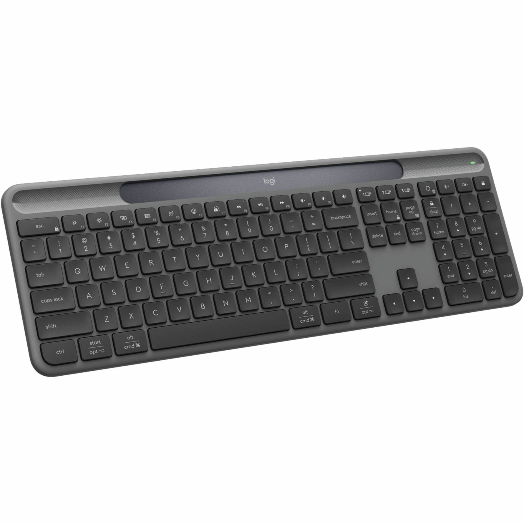Logitech Signature Slim Solar+ K980 Keyboard - Full-size - Wireless Connectivity - USB Type A, USB Type C Interface - English (US) - QWERTY Layout - Graphite - Soundz Store AUSTRALIA
