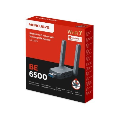 Mercusys BE6500 Wi-Fi 7 High-Gain Wireless USB Adapter (MA37BEH) - Soundz Store AUSTRALIA