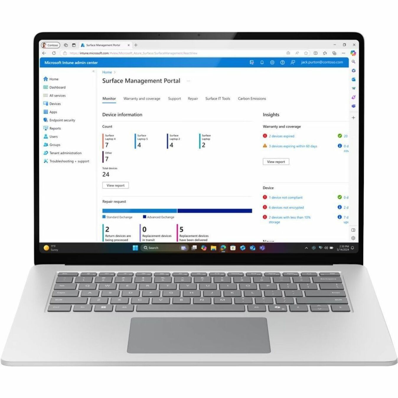 Microsoft Surface Laptop 8 15' Touchscreen Notebook - 120 Hz - Intel Core Ultra 5 Series 3 335 - 16 GB - 256 GB SSD - Platinum - Soundz Store AUSTRALIA