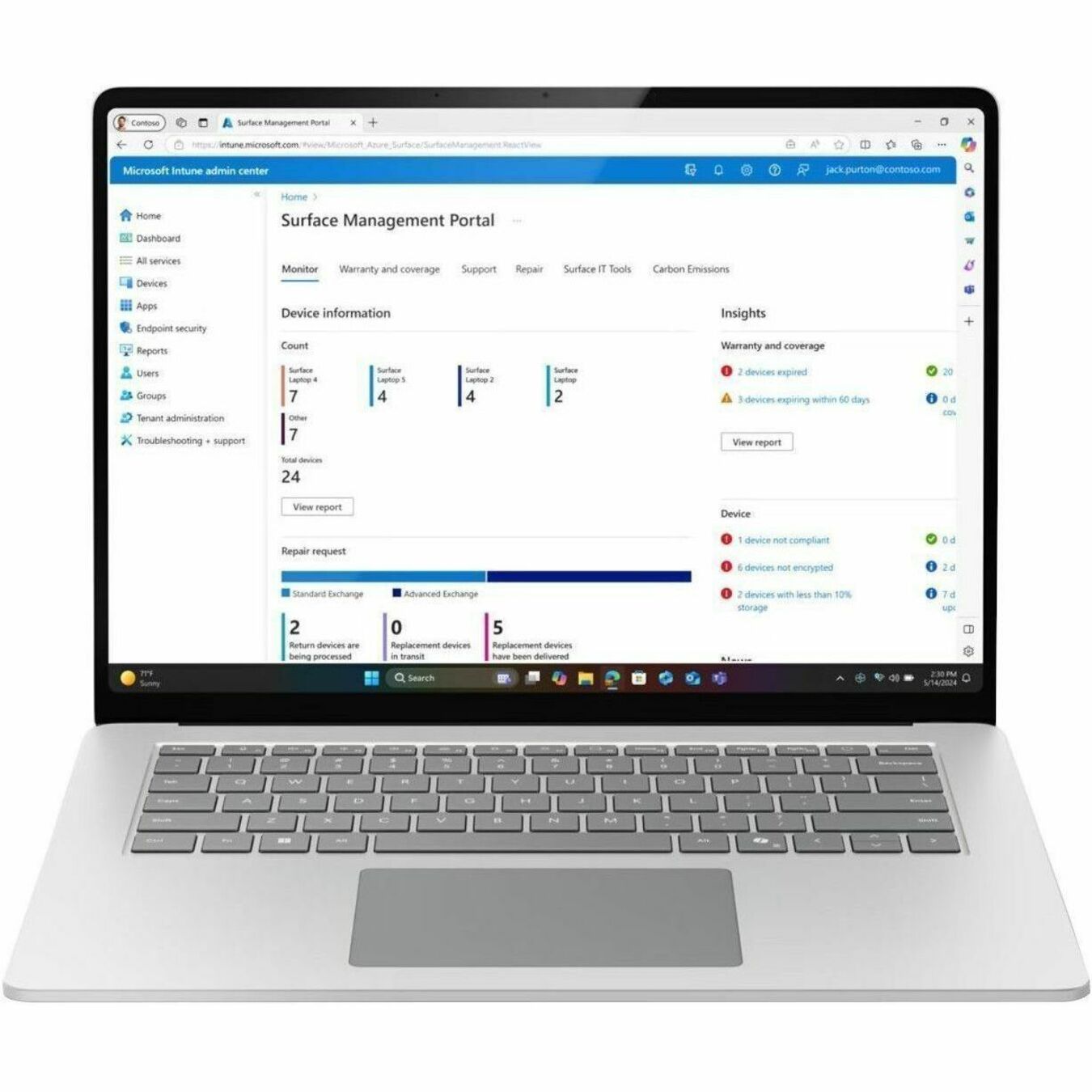 Microsoft Surface Laptop 8 15' Touchscreen Notebook - 120 Hz - Intel Core Ultra 5 Series 3 335 - 32 GB - 512 GB SSD - Platinum - Soundz Store AUSTRALIA