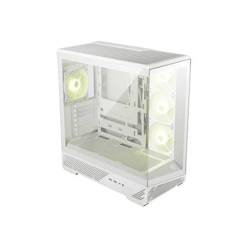 MSI MAG PANO 130R PZ -WHITE – ATX/mATX/ITX, 400mm GPU, 165mm CPU, 7 slots, 6×120mm, 360 rad top/side, 2×USB-A, 1×USB-C 20Gbps, 460×232×490mm, 8.37kg - Soundz Store AUSTRALIA