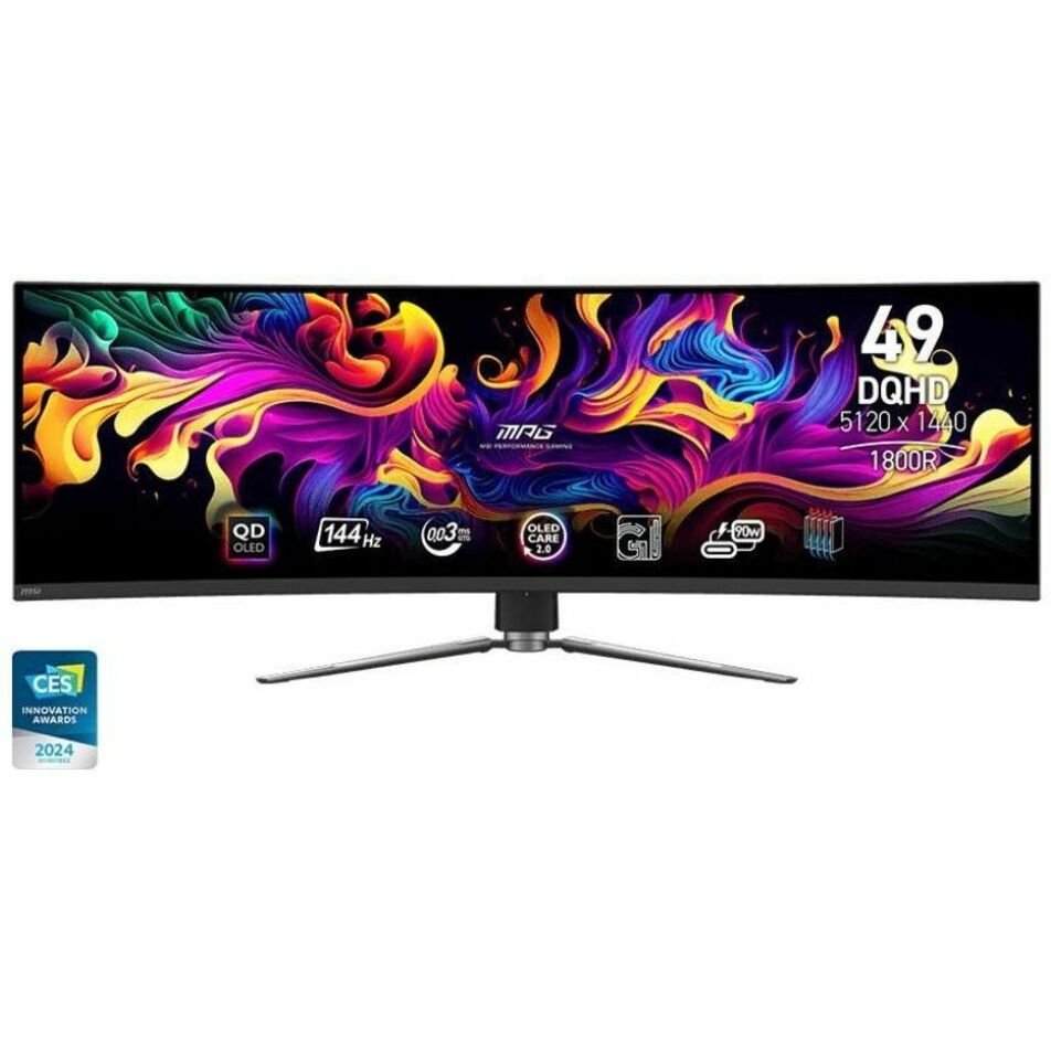 MSI MPG 491CQP QD-OLED 49' Class Dual Quad HD (DQHD) Curved Screen Gaming OLED Monitor - 32:9 - Metallic Black - Soundz Store AUSTRALIA