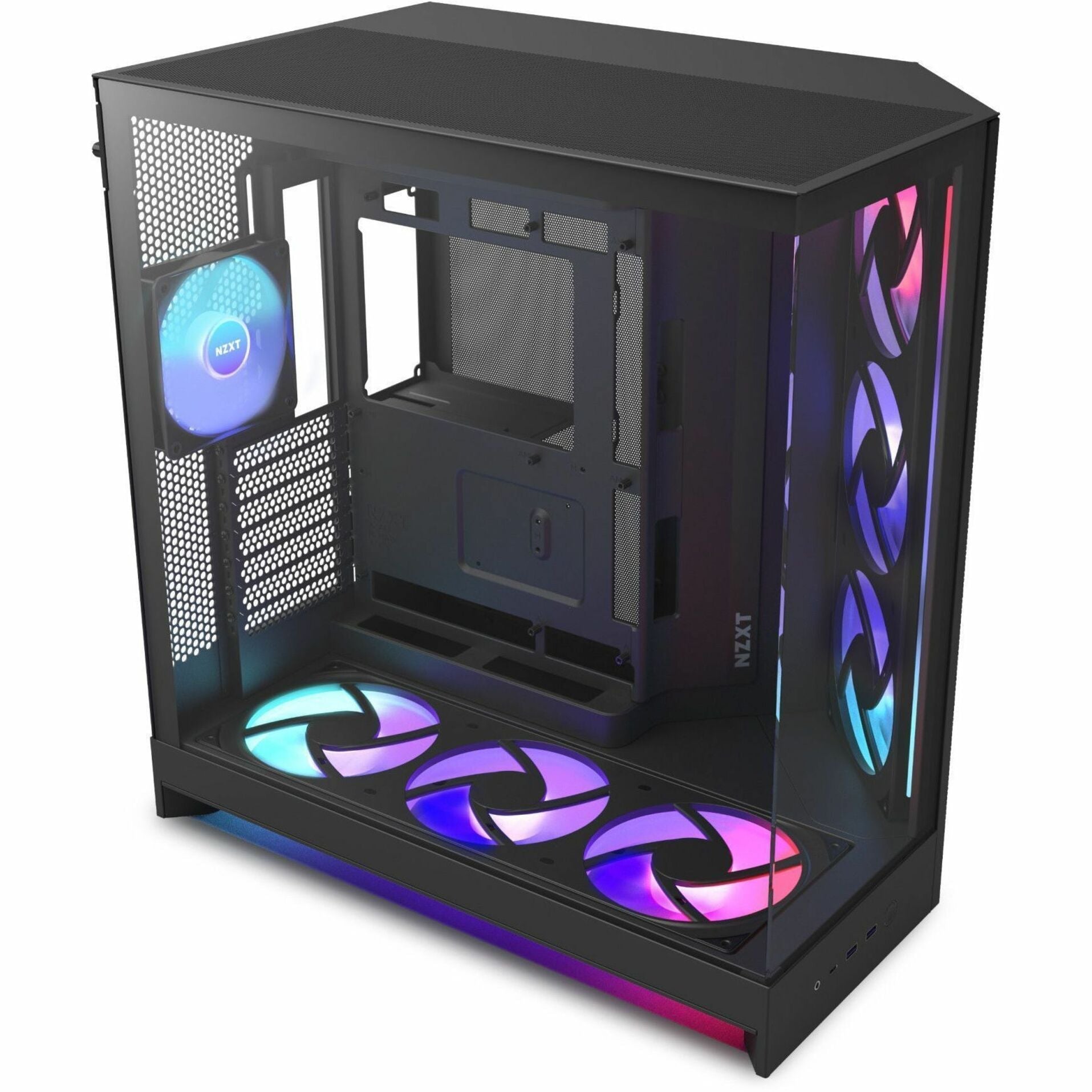 NZXT H9 Flow CM-H92FB-P1 Computer Case - ATX Motherboard Supported - Mid-tower - Glass, Tempered Glass, Steel, Galvanized Cold Rolled Steel (SGCC) - Black - Soundz Store AUSTRALIA