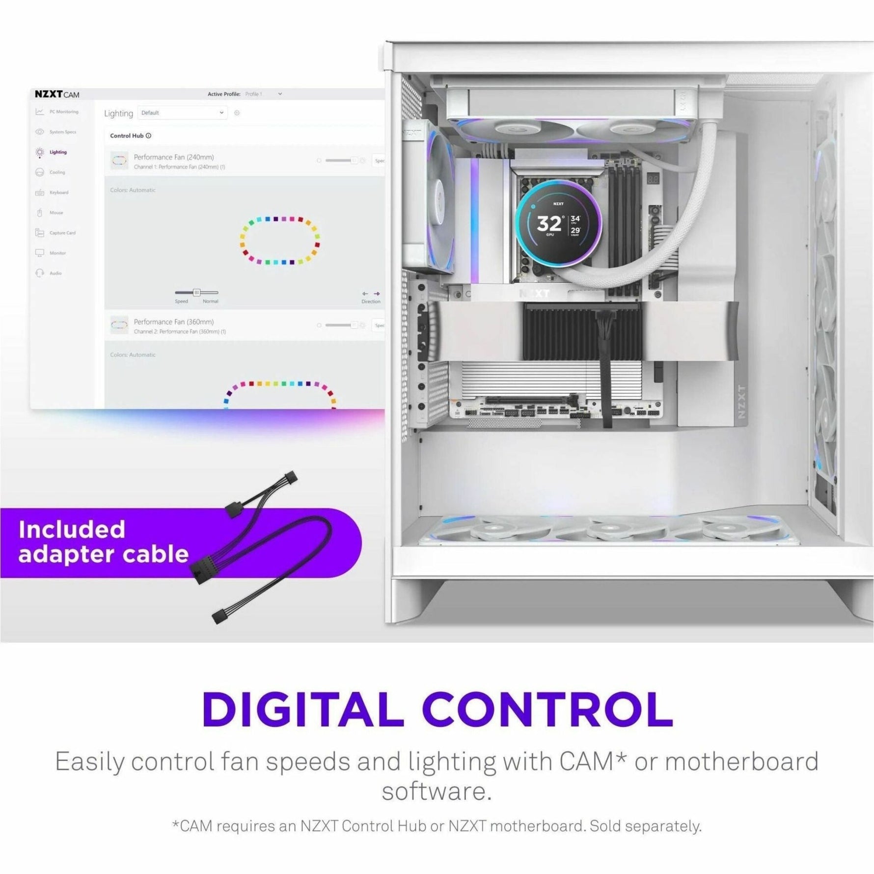 NZXT RF-U24PN-W1 Cooling Fan - PC, Radiator, Heatsink - Soundz Store AUSTRALIA