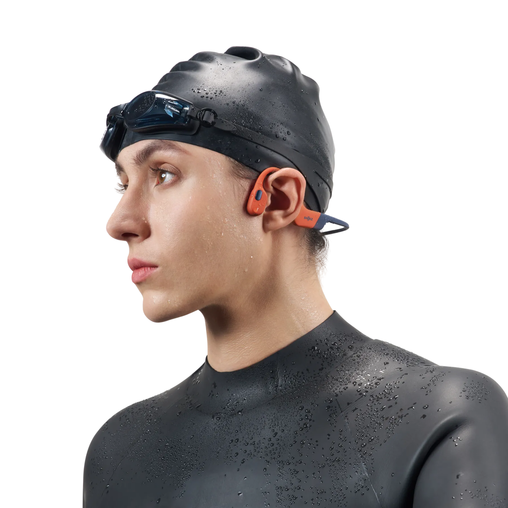 SHOKZ OpenSwim Pro Bone Conduction Wireless Headphones - Red
