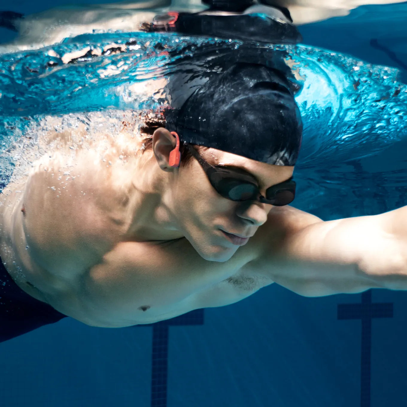 SHOKZ OpenSwim Pro Bone Conduction Wireless Headphones - Red