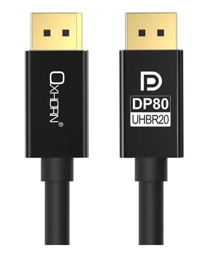 Oxhorn 4K DisplayPort 2.1 DP80 Cable 1.8m Male to Male V2.1 16K@60Hz Gold-Plated Aluminum High Speed VESA Certified for Gaming Monitor TV PC Laptop - Soundz Store AUSTRALIA