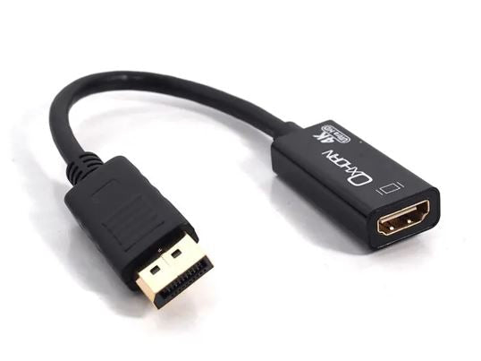 Oxhorn DisplayPort DP to HDMI Male to Female Adapter 4K@30Hz 3840x2160 Ultra HD HDMI v1.4 Gold plated 15cm Black - Soundz Store AUSTRALIA