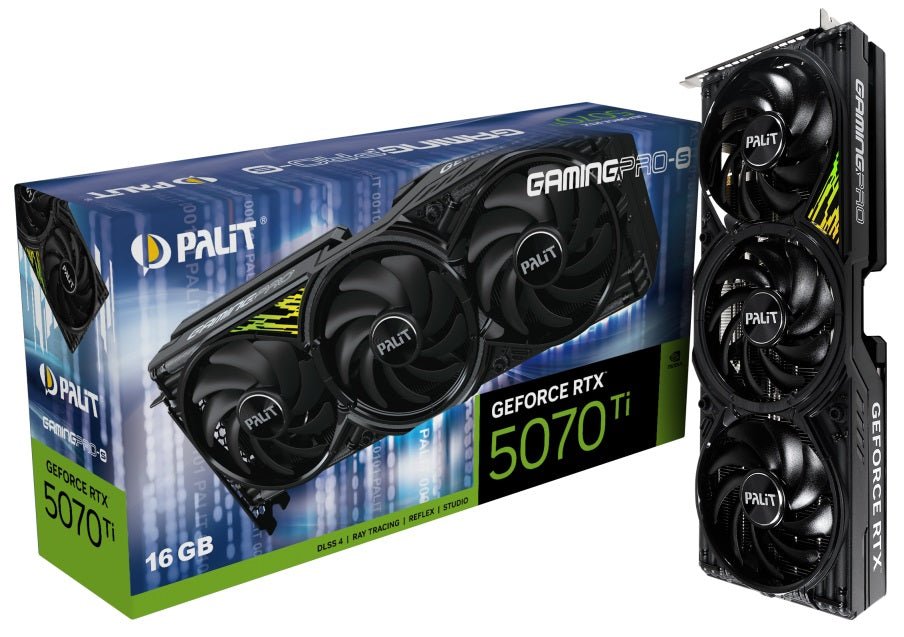 PALIT RTX5070Ti GAMINGPRO-S 16GB GDDR7 256bit 3-DP HDMI NE7507T019T2-GB2031U - Soundz Store AUSTRALIA