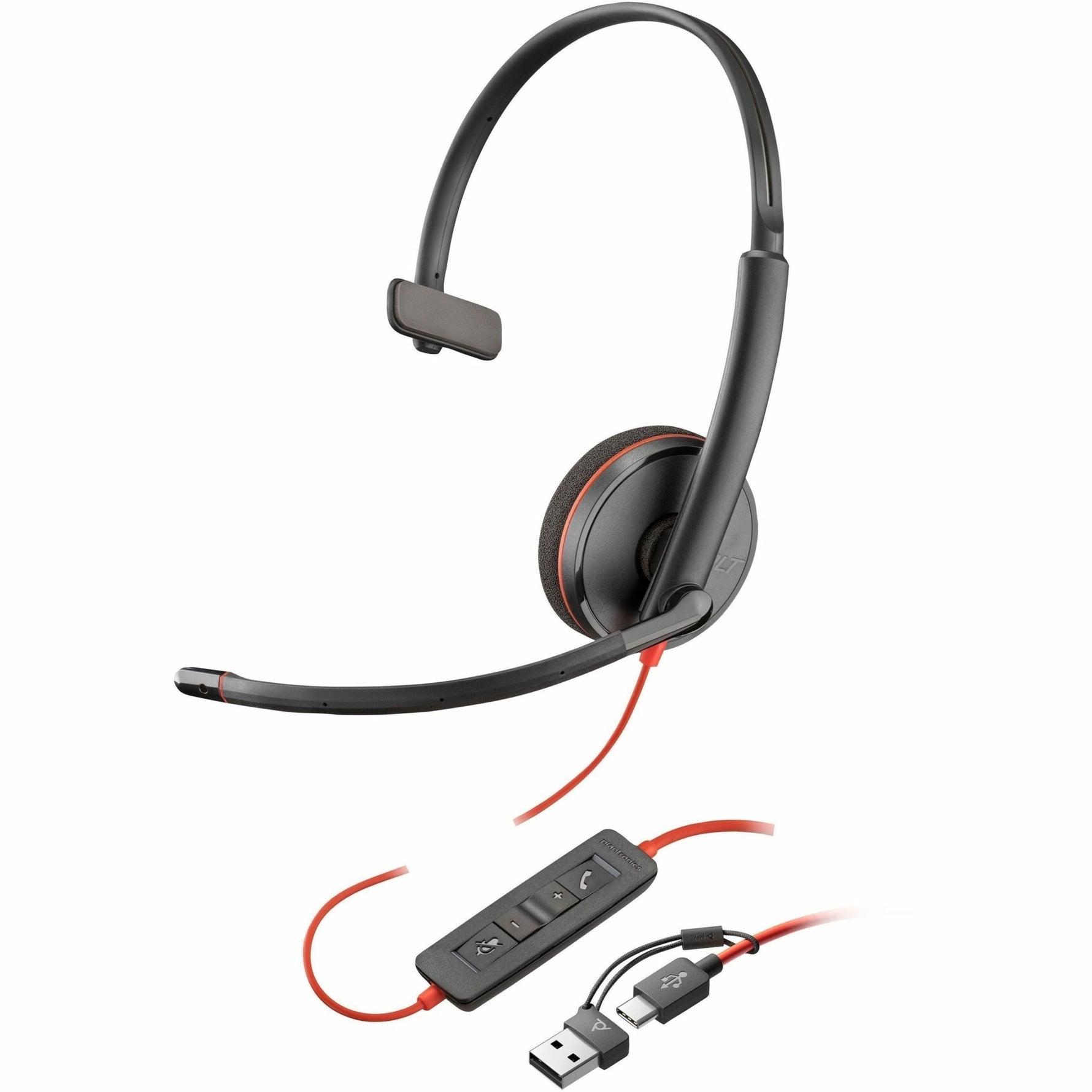 Poly Blackwire 3210 Wired On-ear Mono Headset - Black - Soundz Store AUSTRALIA