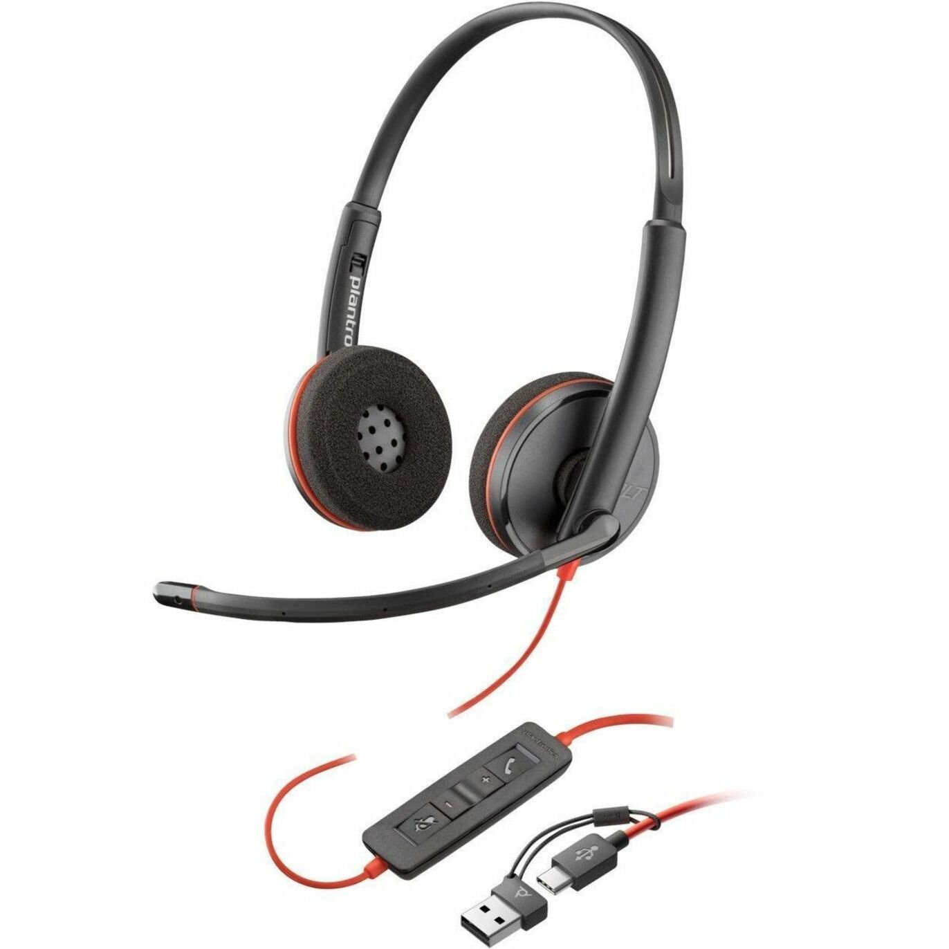 Poly Blackwire 3220 Wired On-ear, Over-the-head Stereo Headset - Black - Soundz Store AUSTRALIA