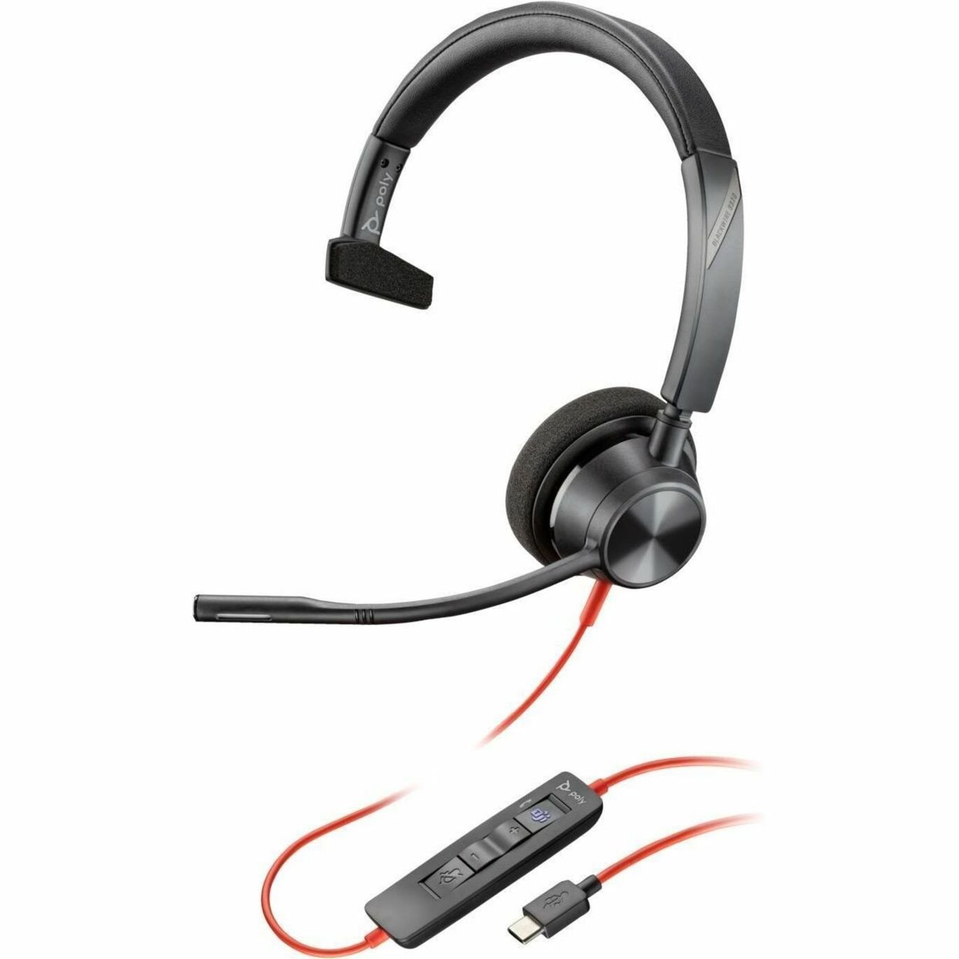 Poly Blackwire 3310 Wired On-ear, Over-the-head Mono Headset - Black - Soundz Store AUSTRALIA