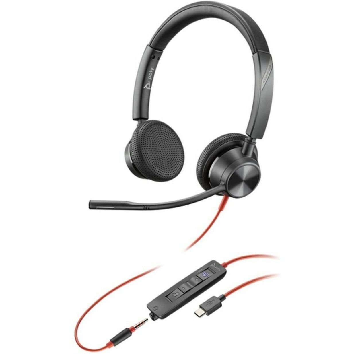 Poly Blackwire 3325 Wired On-ear, Over-the-head Stereo Headset - Black - Soundz Store AUSTRALIA