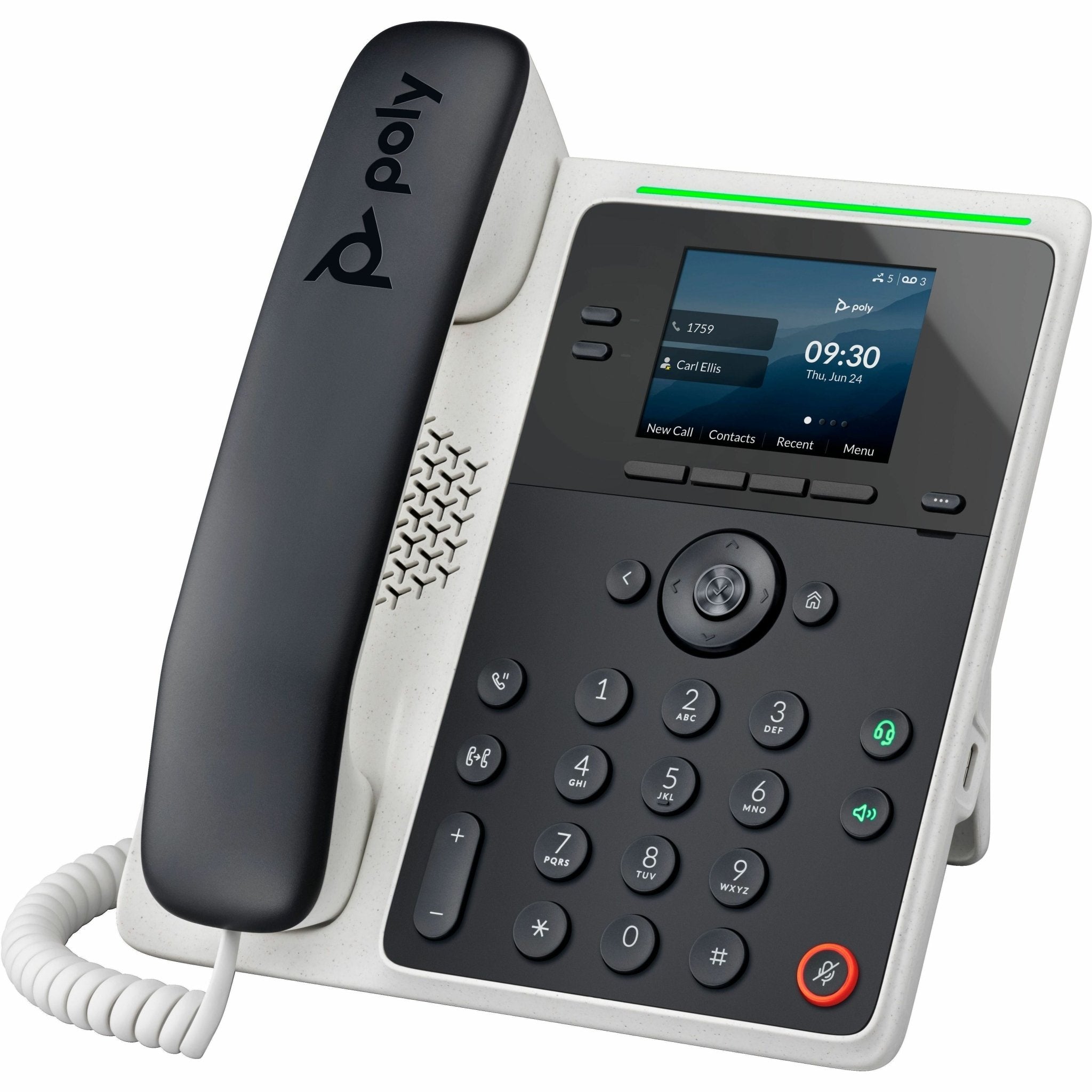 Poly Edge E100 IP Phone - Corded - Corded - 3 Multiple Conferencing - Desktop, Wall Mountable - White, Midnight Blue - Soundz Store AUSTRALIA