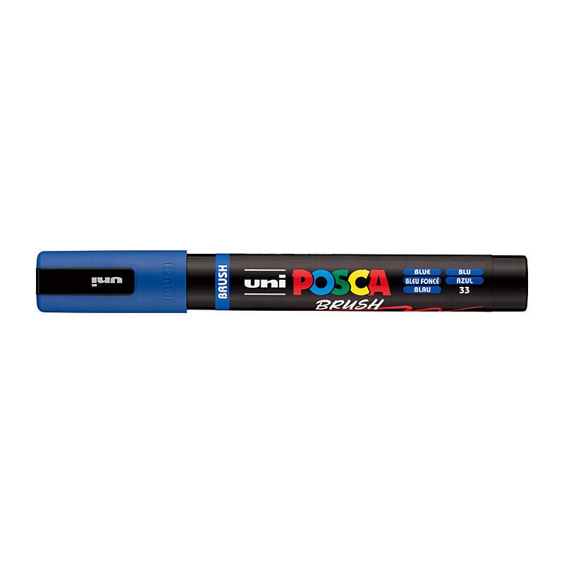 Posca PC5BRBL - Medium Brush Tip Blue - Soundz Store AUSTRALIA