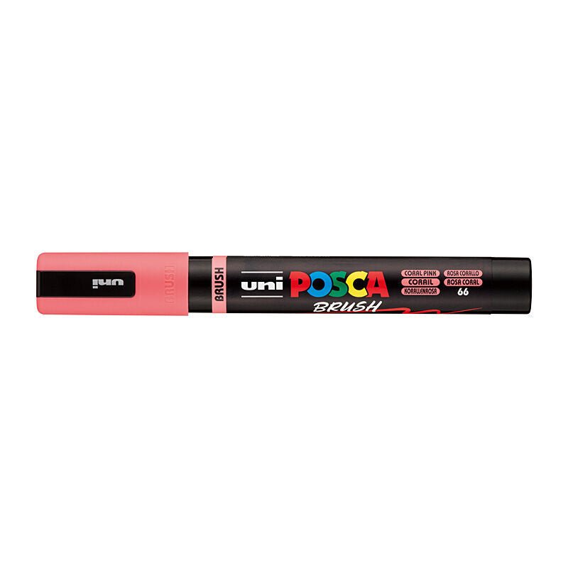Posca PC5BRCP - Medium Brush Tip Coral Pink - Soundz Store AUSTRALIA