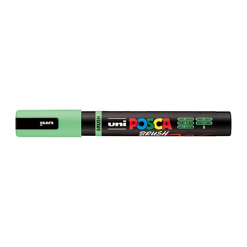 Posca PC5BRLTGN - Medium Brush Tip LtGreen - Soundz Store AUSTRALIA