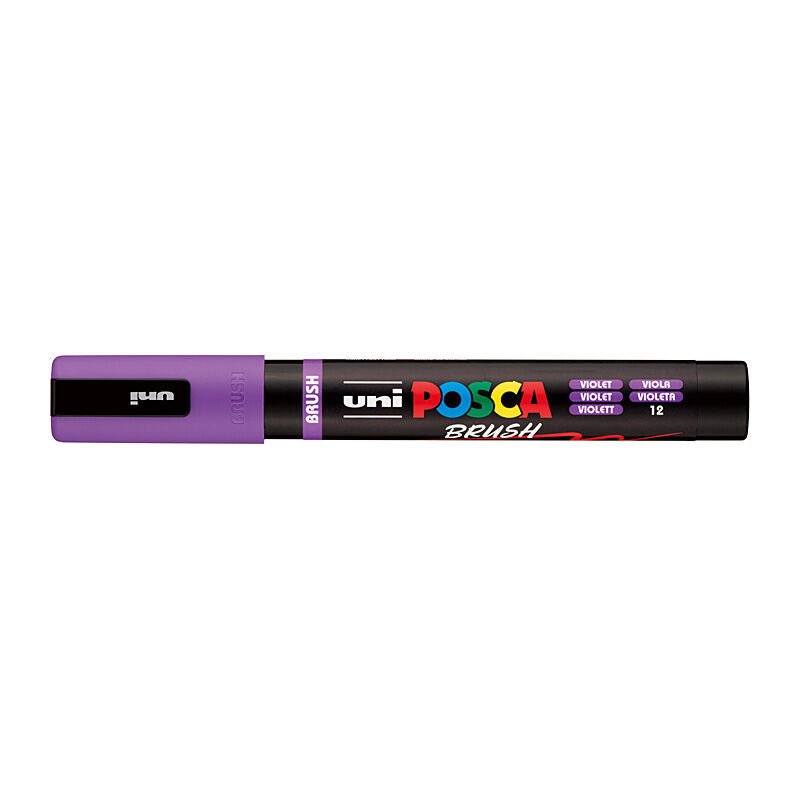 Posca PC5BRV - Medium Brush Tip Violet - Soundz Store AUSTRALIA