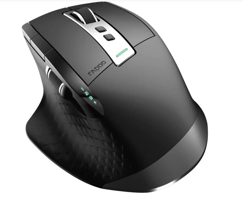 RAPOO MT750PLUS Multi-Mode Wireless Ergonomic Mouse - 800-4000 DPI Sensor Bluetooth 5.0 and 2.4 GHz - Soundz Store AUSTRALIA