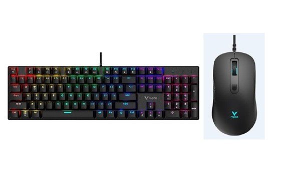 RAPOO V128S Backlit Mechanical Gaming Keyboard & Optical Gaming Mouse - Soundz Store AUSTRALIA